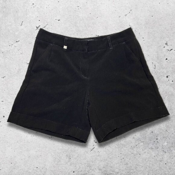 White House Black Market Dress Shorts Tailored Fit Cuffed Hem Black Women’s US 0 - Picture 2 of 13
